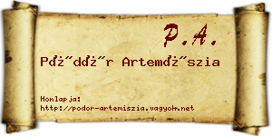 Pödör Artemíszia névjegykártya